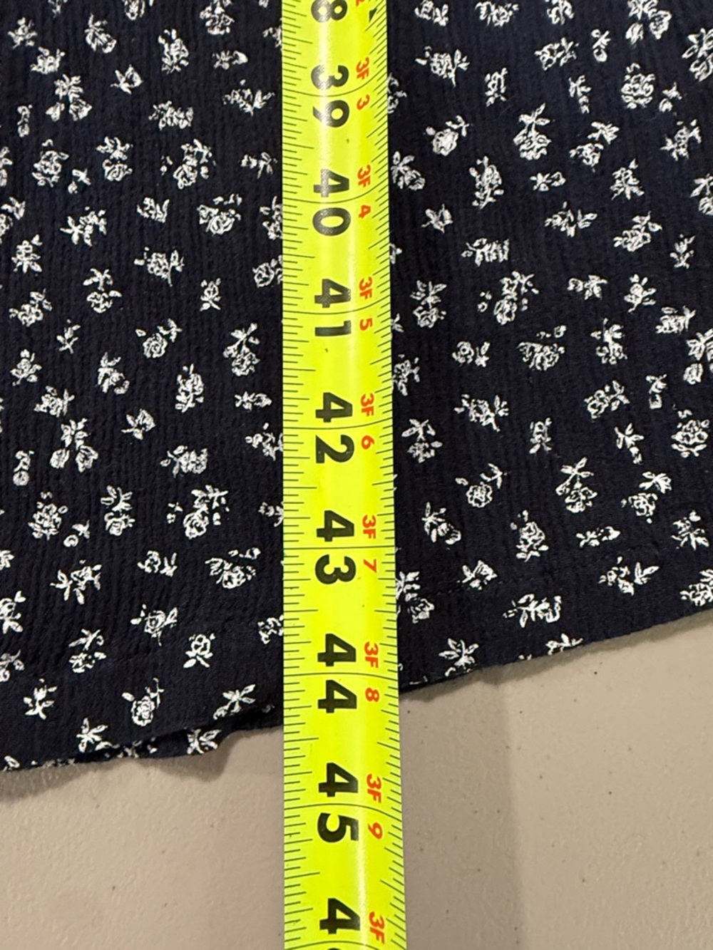 Vintage Navy Floral Short-Sleeve Dress Size XS - Picture 8 of 9